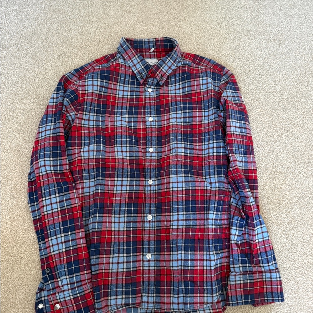 Moncler Red and Blue Flannel